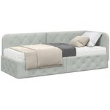  Kutni okvir kreveta Svijetlo siva 80 x 200 cm Baršun | shoptok.hr