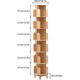 Oem Rotirajoča knjižna polica, 6-nivojski dizajn, visoka nosilnost -svetlo rumena, (5000241815) | Shoptok.si