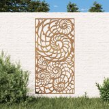 vidaXL Vrtna stenska dekoracija 105x55 cm corten jeklo &scaron;koljke cene