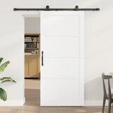 vidaXL drsna vrata s strojno opremo Bela 93x202 cm iz masivnega lesa bor, notranja vrata “ORKDAL” Bela 93x202x4 cm iz masivnega lesa bor | Shoptok.si
