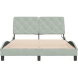  Okvir kreveta s LED-om bez madraca svjetlosivi 140x190 cm baršunasti | shoptok.hr