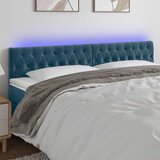  LED uzglavlje tamnoplavo 200x7x78/88 cm baršunasto | shoptok.hr