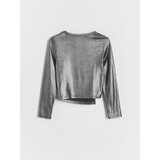 Reserved - Majica kratkih rukava s ukrasnim naborima - crno | shoptok.hr
