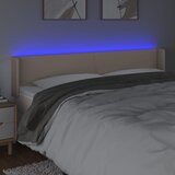  LED uzglavlje boja cappuccina 203x16x78/88 cm od umjetne kože | shoptok.hr