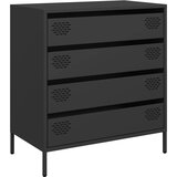 Maison Chic Komoda - Predalnik črna 68x39x73,5 cm hladno valjano jeklo, (21717844) Cene