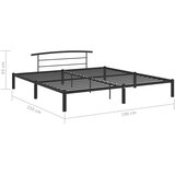  Okvir za krevet crni metalni 180 x 200 cm | shoptok.hr