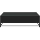  Stol za kavu crni 100x100x30 cm Konstruirano drvo i metal | Eponuda.com