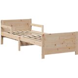  Raztezno posteljno okvir za otroke Rjava 80 x 130 / 165 / 200 cm | Shoptok.si