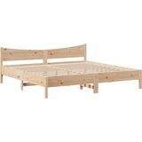 Okvir kreveta s uzglavljem 200 x 200 cm od masivne borovine | shoptok.hr