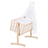 Roba Kolijevka od masivne bukve na kotačićima/s baldihanom 40x90 cm u prirodnoj boji – | shoptok.hr