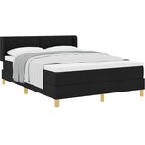 Box Postelja z vzmetnico z vzmetnico Črna 190 x 140 cm Poliester, (5000123637) | Shoptok.si