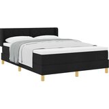 Box spring krevet Bijela i crna 140 x 190 cm tkanina | shoptok.hr