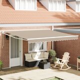 vidaXL Avtomatska retraktibilna tenda Bež 400x300 cm, Zamenjava tende za okvir 4x3 m Bež Cene