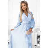 numoco basic Pleated dress with belt and neckline Numoco | Shoptok.si