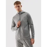 4f Men's Sports Zipped Hooded Sweatshirt - Grey