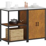 vidaXL Kuhinjski set za pohranu s policom s pohranom s vratima Podesiva 2 pcs Rđa 120 x 50 x 92 cm | shoptok.hr