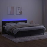  box spring s madracem LED crni 200x200 cm baršun | shoptok.hr