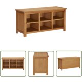 The Living Store Stojalo za čevlje 90x37x45 cm trdna hrastovina - Stojalo Za Čevlje, (21744443) Cene