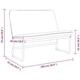  Klupa plava 100 x 75 x 76 cm od tkanine - Plava | shoptok.hr