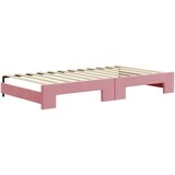  Dnevni krevet na razvlačenje ružičasti 100 x 200 cm baršunasti | shoptok.hr