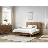 Bobochic Paris Bež oblazinjena zakonska postelja z letvenim dnom 140x190 cm Kumo – | Shoptok.si