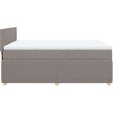 vidaXL Box spring postelja z vzmetnico taupe 140x190 cm blago | Shoptok.si