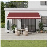vidaXL Avtomatsko zložljiva tenda LED bordo 500x350 cm Cene