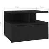  noćni ormarić crni 40 x 31 x 27 cm konstruirano drvo | shoptok.hr