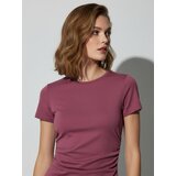 Sinsay Pamučna midi haljina s naborima sa strane | shoptok.hr