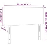  Posteljno vzglavje modro 90x5x78/88 cm blago, (20794289) | Shoptok.si