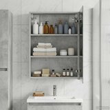  Kupaonski ormar s ogledalom Betonski sivi 50 x 14,5 x 70 cm | shoptok.hr
