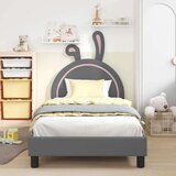 Otroški posteljni okvir z vznožjem Svetlo siva 80 x 200 cm PU, (5000104616) | Shoptok.si