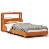 Maison Chic Posteljni okvir - Enojna postelja - Postelja za odrasle brez vzmetnice voščeno rjav 100x200 cm borovina-J8076, (21773563) | Shoptok.si