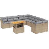  11-dijelni set vrtnih sofa od poliratana s jastucima bež | shoptok.hr