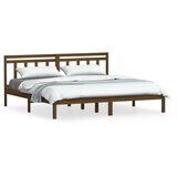 The Living Store Posteljni okvir medeno rjav iz borovine 200x200 cm - Posteljni Okvir, (21526515) | Shoptok.si