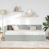  Kutni krevetni okvir s madracem 2 kom. Svjetlosiva 90 x 200 cm | shoptok.hr