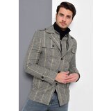 Dewberry K7542 MEN'S COAT-PLAID GREY | Shoptok.si