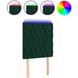  LED uzglavlje tamnozeleno 80x7x118/128 cm baršunasto | Eponuda.ba