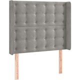  Posteljno vzglavje svetlo sivo 103x16x118/128 cm žamet, (20793728) | Shoptok.si