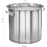  Kuhinjski lonac 35 L 36 x 36 cm od nehrđajućeg čelika | shoptok.hr