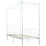  Za krevet s nadstrešnicom bijeli metalni 100 x 200 cm | shoptok.hr