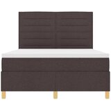  LED Box Spring Krevet Tamno smeđa 140 x 200 cm tkanina Slike