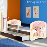  Otroška postelja ACMA z motivom, stranica wenge + predal 160x80 cm 12 Dogs in Love | Shoptok.si