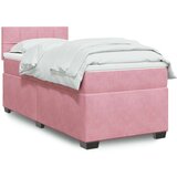 Box spring krevet s madracem ružičasti 90x200 cm baršunasti | shoptok.hr