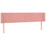  Uzglavlje s ušima ružičasto 163x16x78/88 cm baršunasto | shoptok.hr