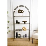 Hanah home polica za knjige mona black glass