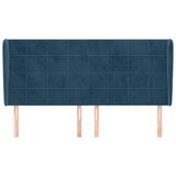  Uzglavlje s u&amp;scaron;ima tamnoplavo 203x23x118/128 cm bar&amp;scaron;unasto Slike