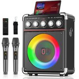 Oem Karaoke naprava, prenosni zvočnik, brezžični mikrofon -črna, (5000113787) | Shoptok.si