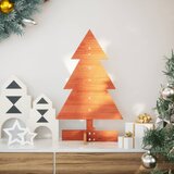 vidaXL Drveno ukrasno božićno drvce voštano smeđi 60 cm od borovine | shoptok.hr