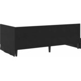  Kutni okvir kreveta s uzglavljem Crna 100 cm x 200 cm Baršun | shoptok.hr